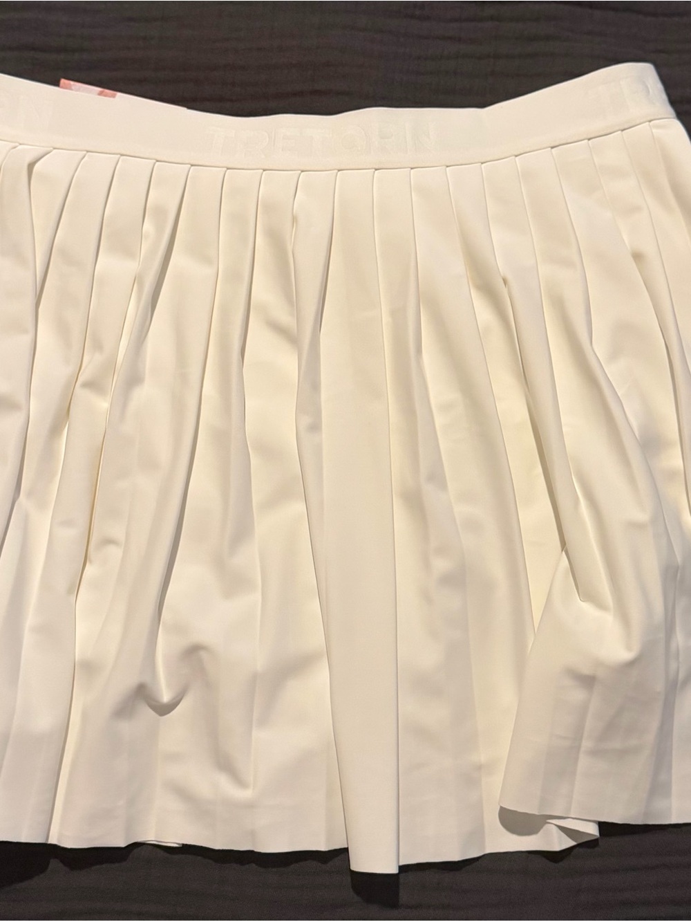 Tretorn Cream Pleated Mini Skirt